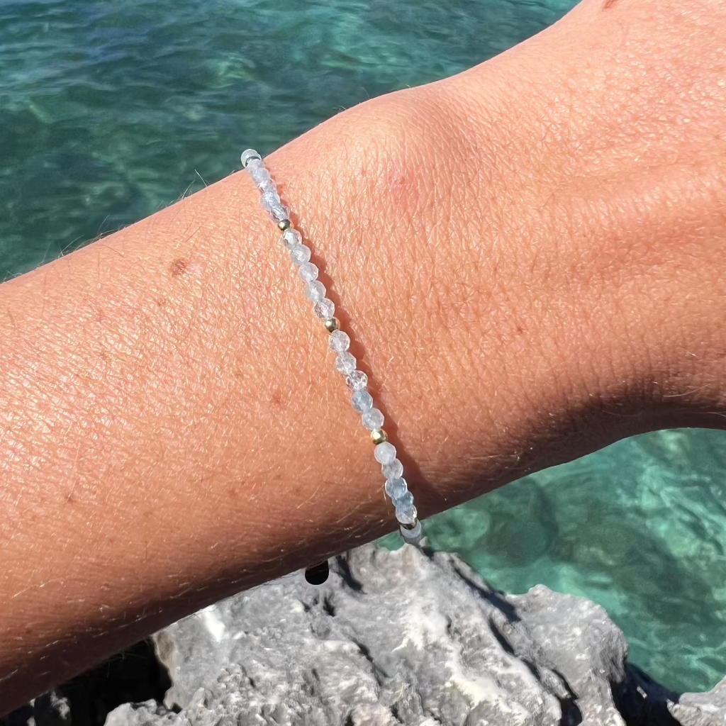 Pulsera Aguamarina Gold