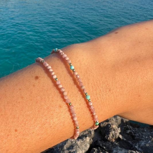 PULSERA SOUL RODOCROSITA TURQUESA