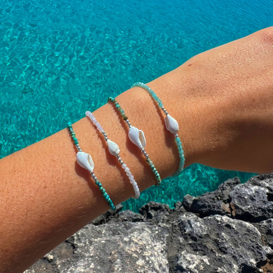 BRACELET COQUILLAGE TURQUOISE