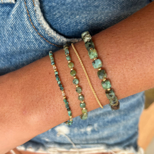 SENA AFRICAN TURQUOISE GOLD BRACELET