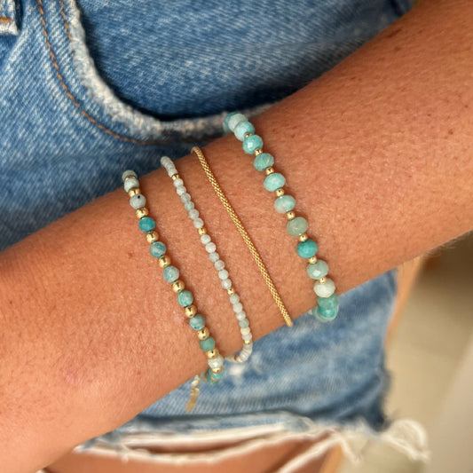 GOLD AMAZONITE BRACELET