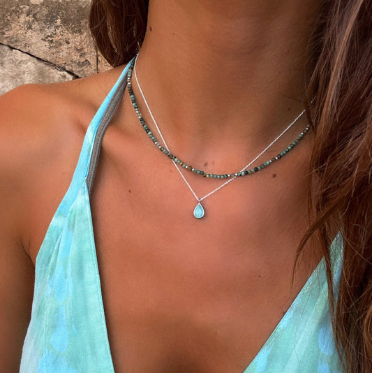 COLLAR DROP AMAZONITA