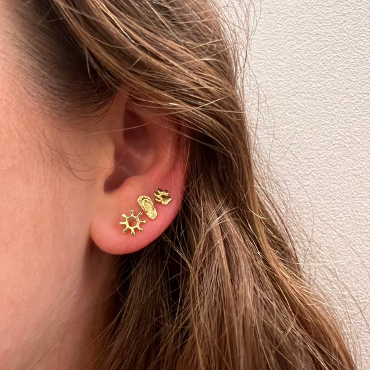 BOUCLES D'OREILLES MINI PATTE OR