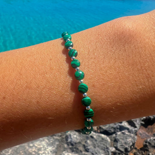 NEITA MALACHITE NECKLACE AND BRACELET SET