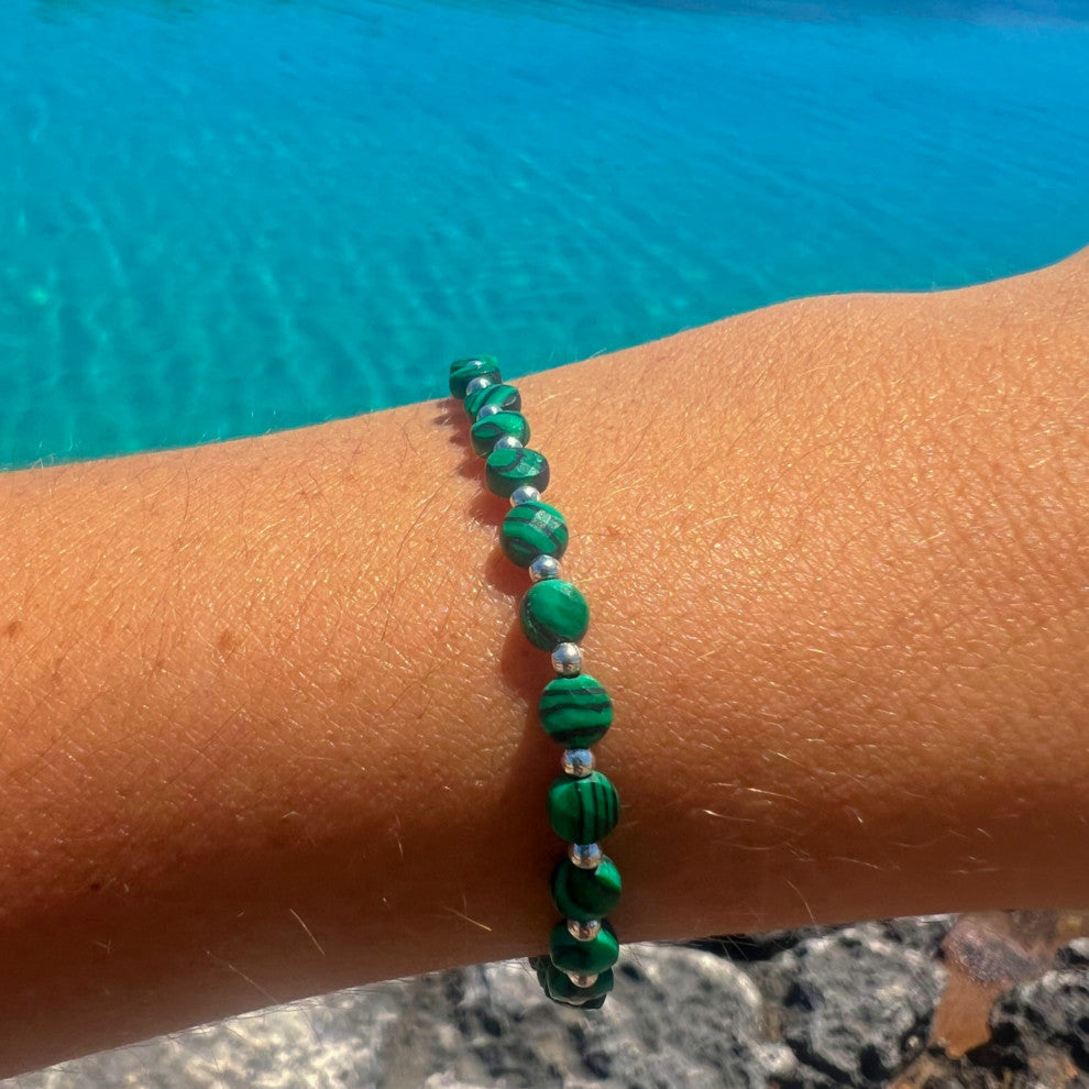 CONJUNTO COLLAR Y PULSERA NEITA MALAQUITA