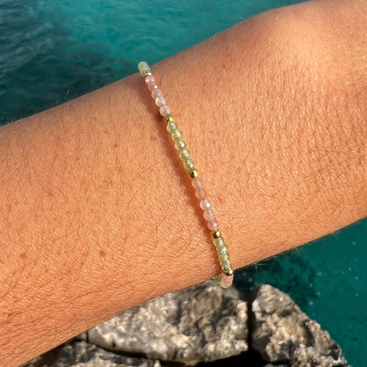 PULSERA ESCACS PERIDOTO ORO