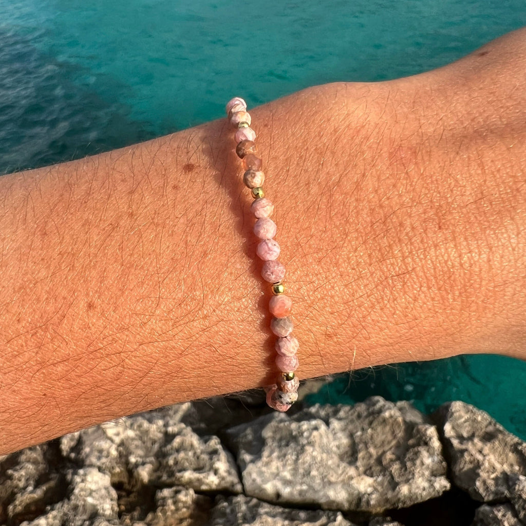 MIHAI RHODOCHROSITE GOLD BRACELET