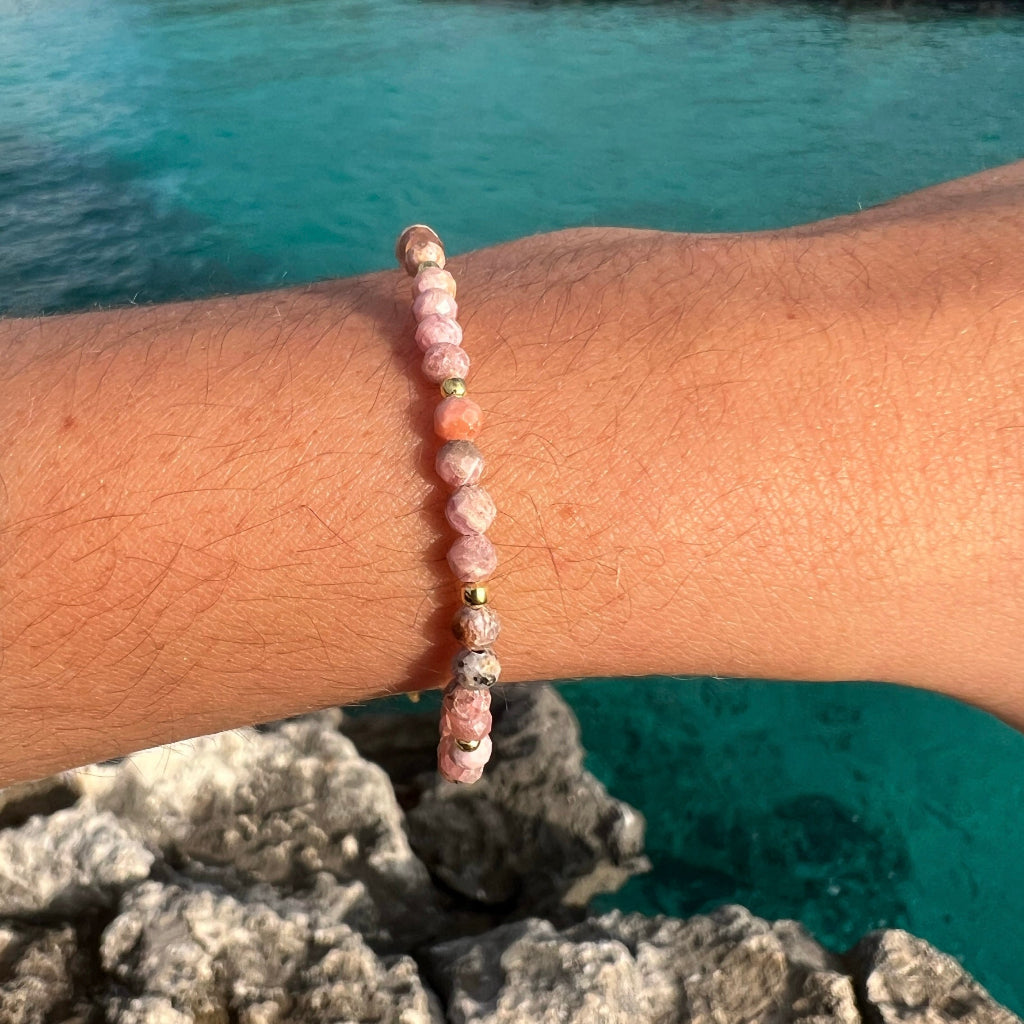 MIHAI RHODOCHROSITE GOLD BRACELET