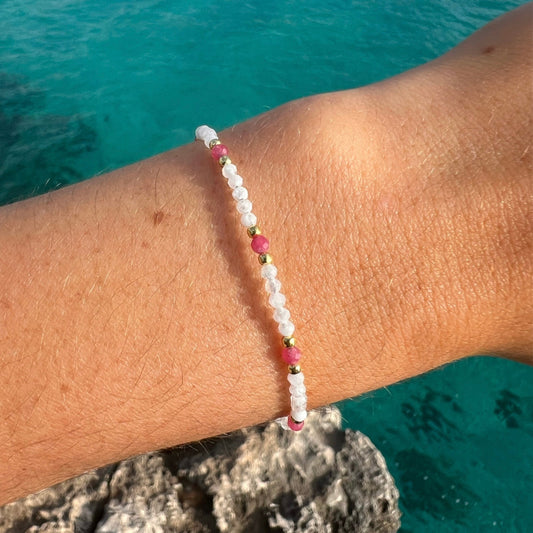 PULSERA SOUL PIEDRA LUNA ROSA ORO