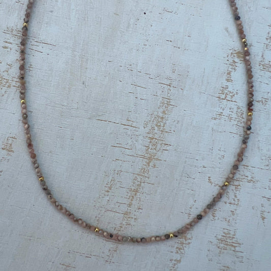 COLLAR RODOCROSITA ORO