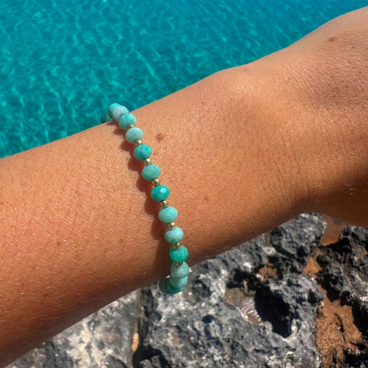 SENA AMAZONITE GOLD BRACELET