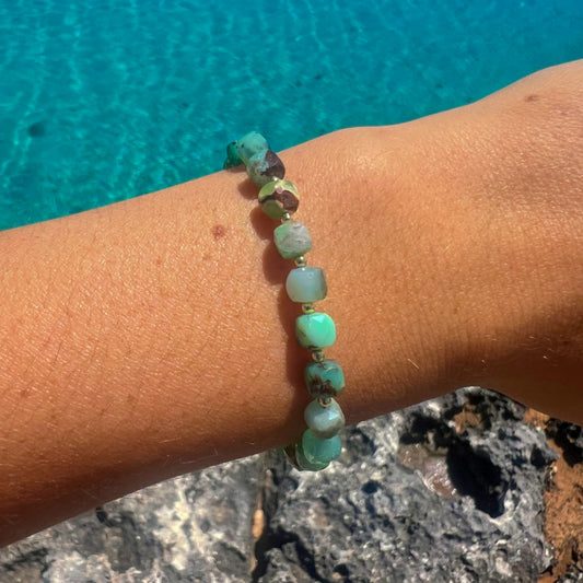 SENA CHRYSOPRASE GOLD BRACELET