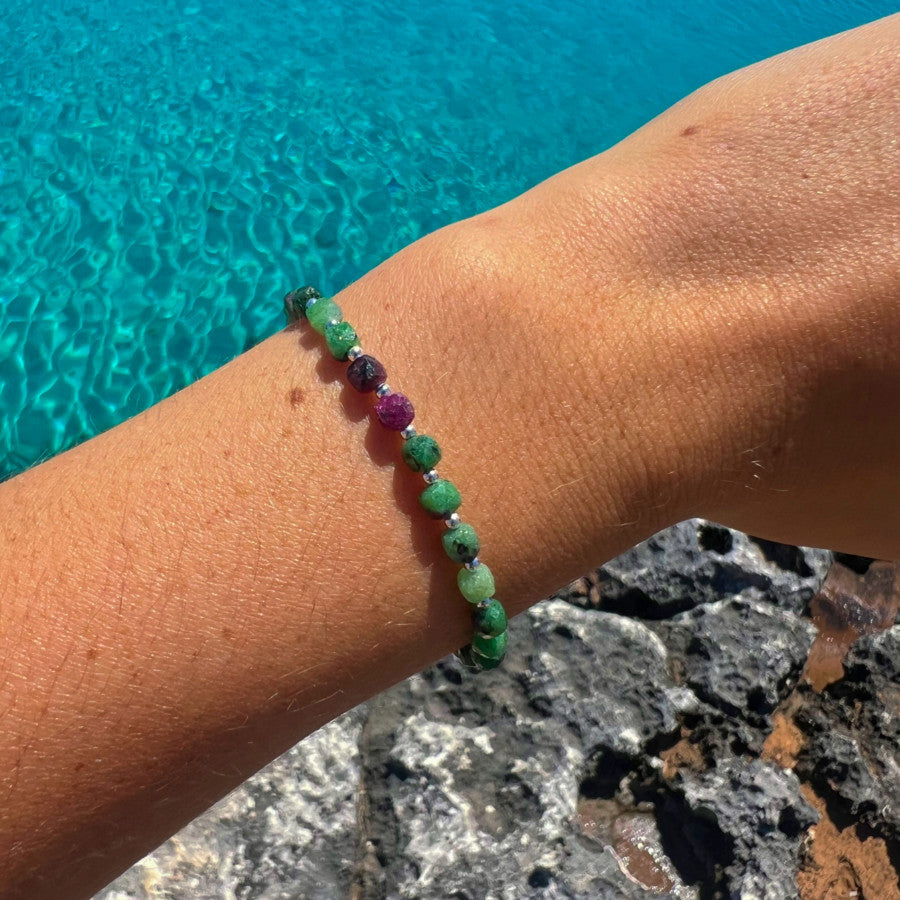 PULSERA SENA ZOISITA RUBI