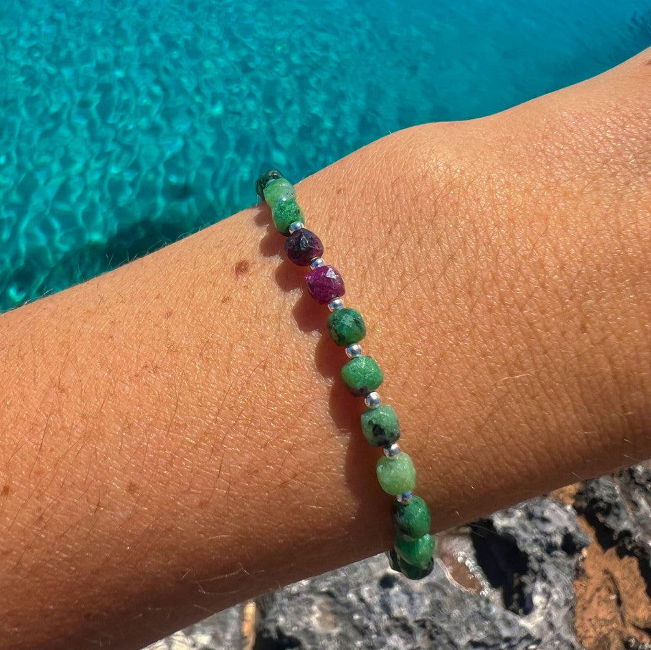 PULSERA SENA ZOISITA RUBI