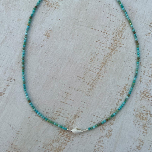 COLLIER COQUILLAGE TURQUOISE