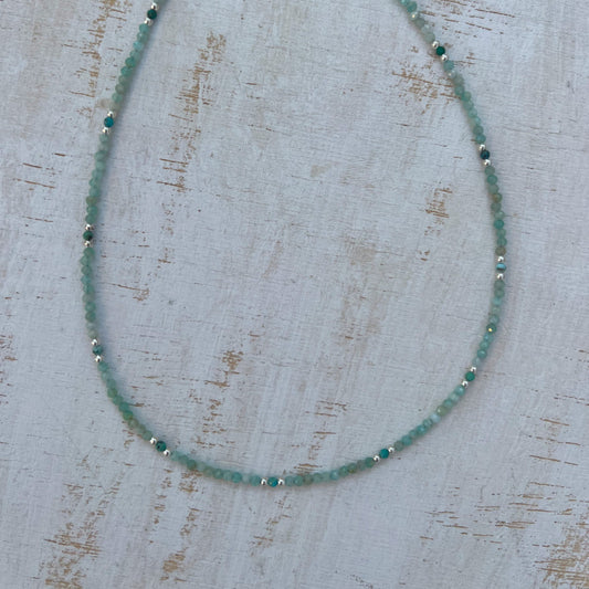 COLLIER SOUL AMAZONITE TURQUOISE