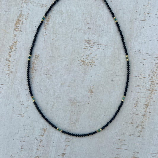 COLLAR SOUL ONYX TURQUESA ORO
