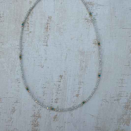 COLLAR SOUL PIEDRA LUNA TURQUESA ORO
