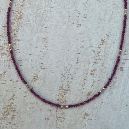 SOUL RUBY RHODOCHROSITE NECKLACE