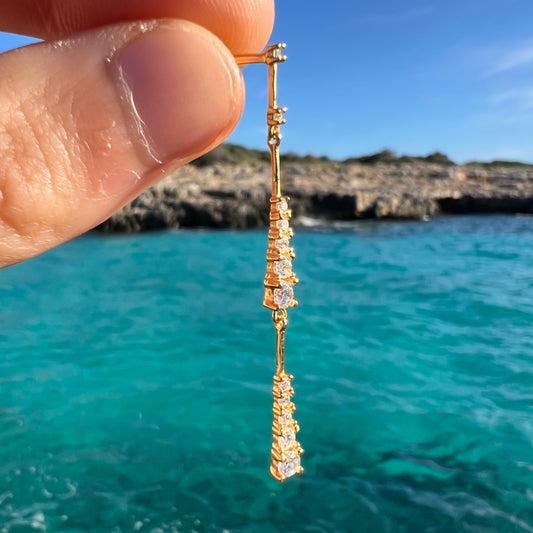 BOUCLES D'OREILLES CASCADE D'OR