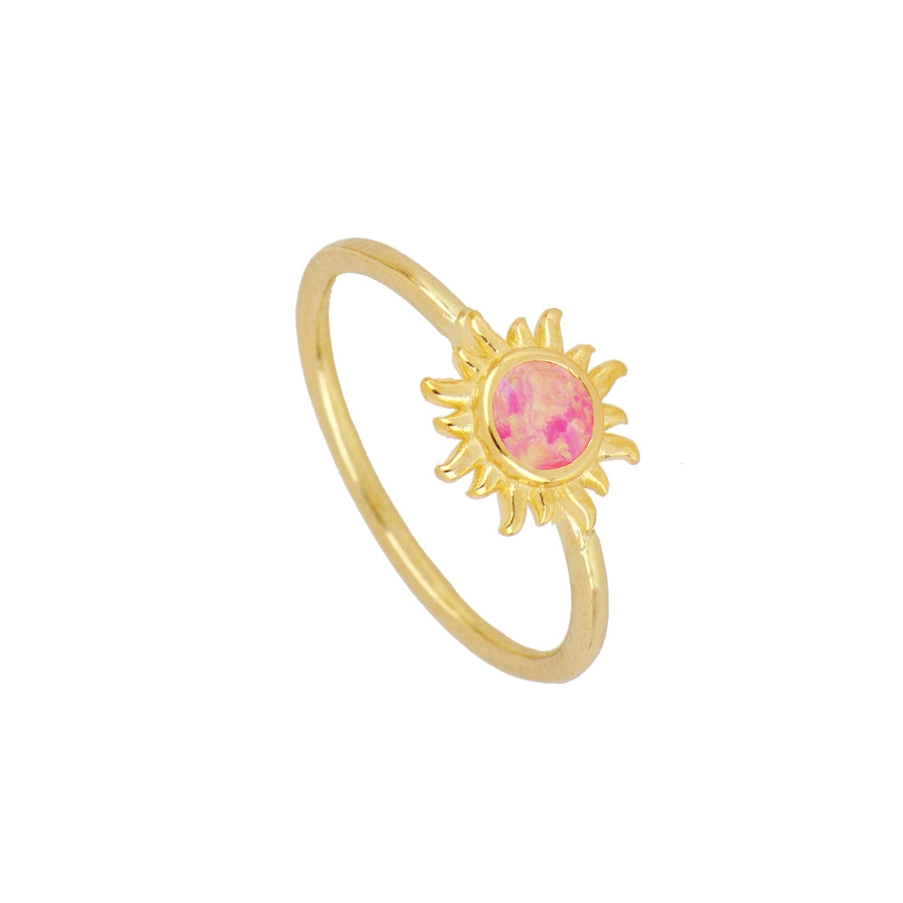 ANILLO FIRE FUCSIA ORO