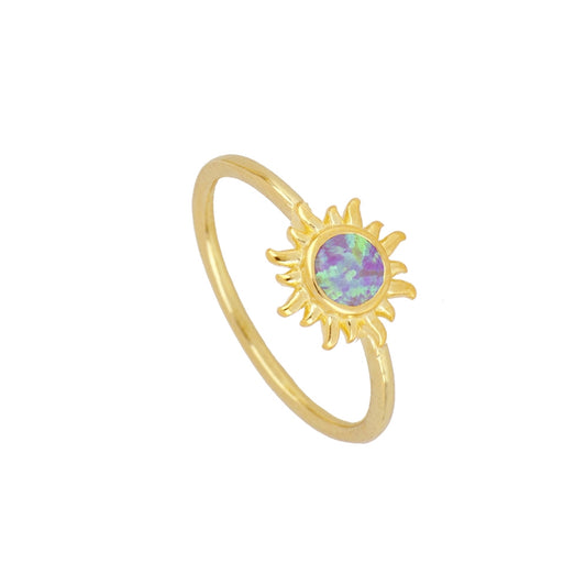 FIRE LILAC GOLD RING