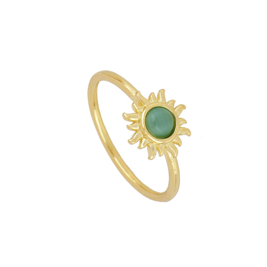 GREEN GOLD FIRE RING