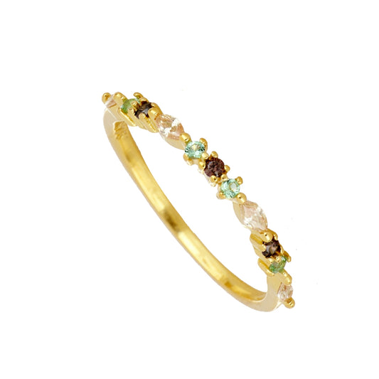 GREEN GOLD FIRE RING