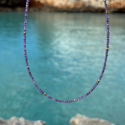 COLLAR AMATISTA ORO