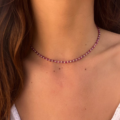 CONJUNTO COLLAR Y PULSERA NEITA RUBI