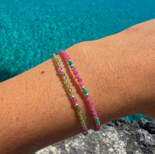 Bracelet en tourmaline et amazonite Soul
