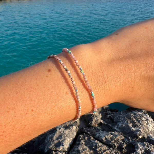 PULSERA SOUL RODOCROSITA TURQUESA