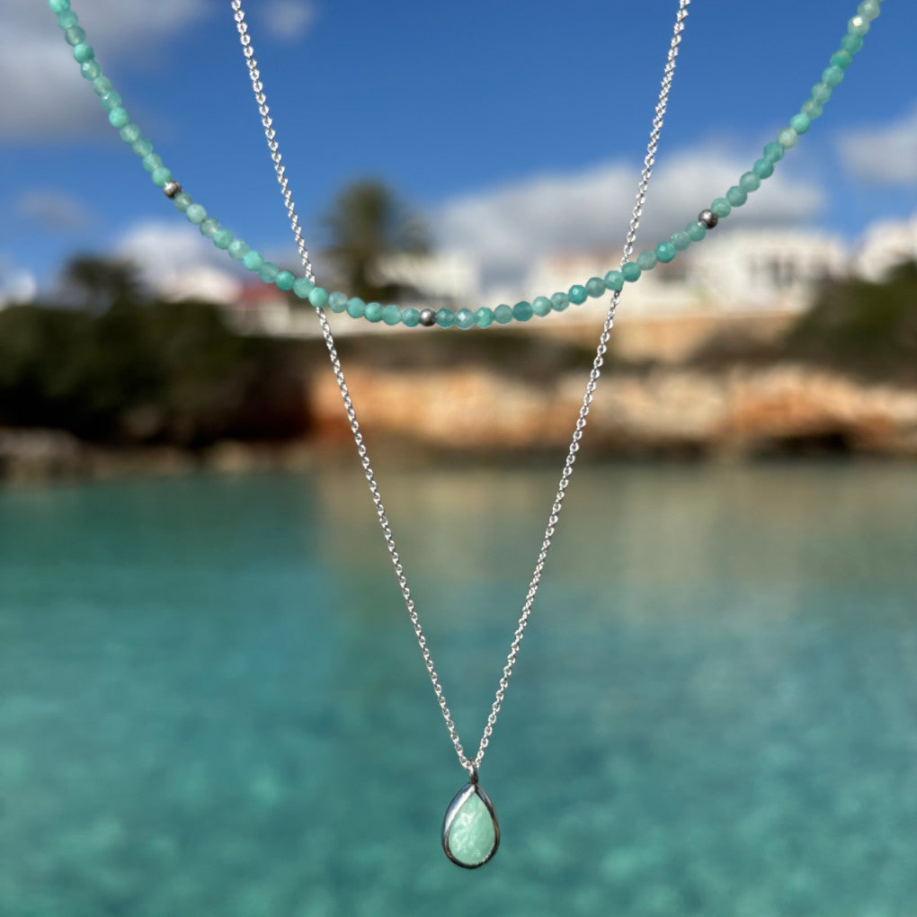 CONJUNTO COLLAR AMAZONITA