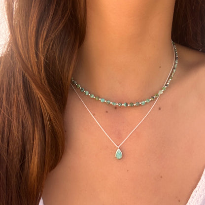 PARURE COLLIER NEITA TURQUOISE AFRICAINE