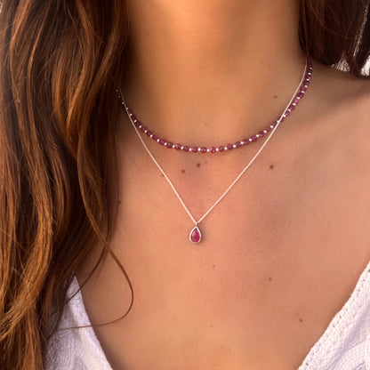 ENSEMBLE COLLIER NEITA RUBIS