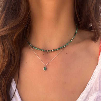 ENSEMBLE COLLIER NEITA MALACHITE