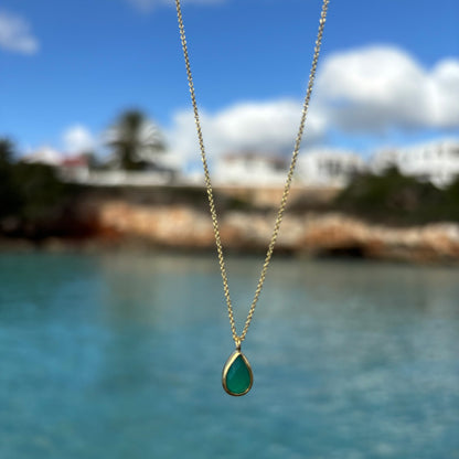 CONJUNTO COLLAR GREEN ORO