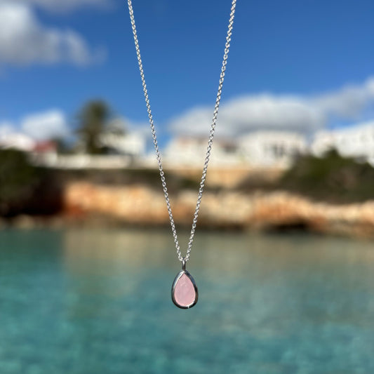 COLLAR DROP CALCEDONIA ROSA