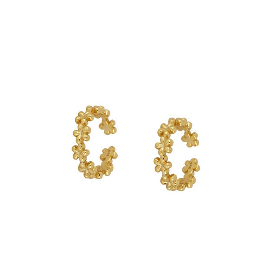 EAR CUFF PENDIENTES FLOWERS ORO