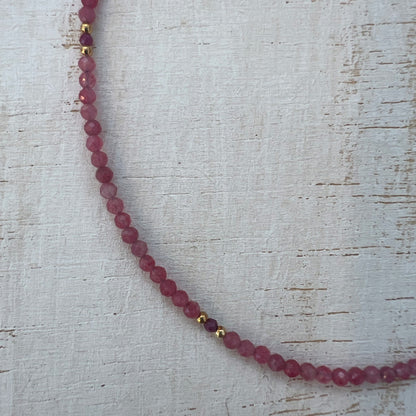 COLLAR SOUL TURMALINA RUBI ORO