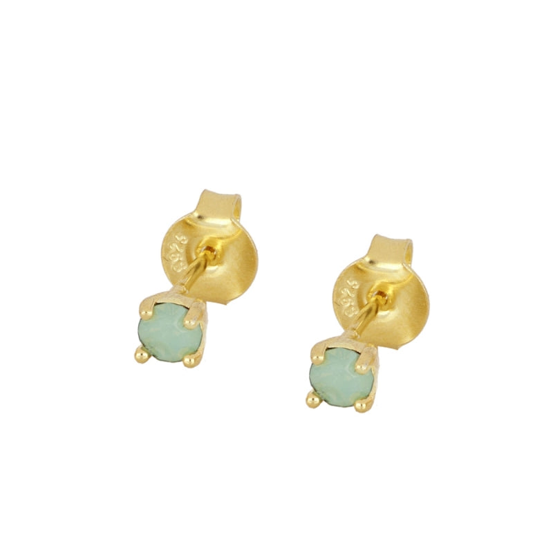 MINI MINT GOLD EARRINGS