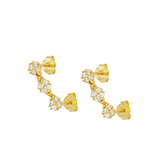 MINI PENDIENTES DOBLE ORO