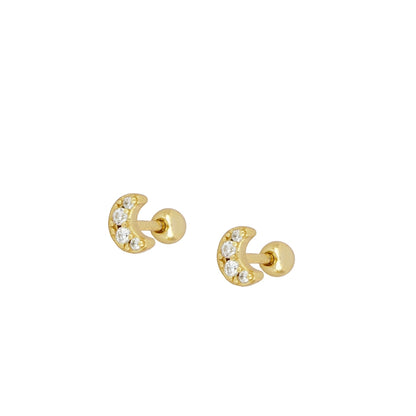 BOUCLES D'OREILLES MINI LUNE OR