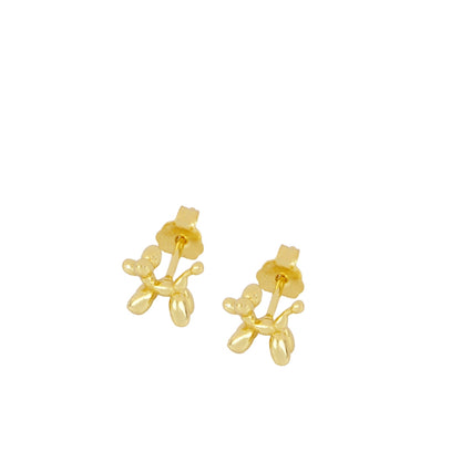 MINI BALLOON DOG GOLD EARRINGS