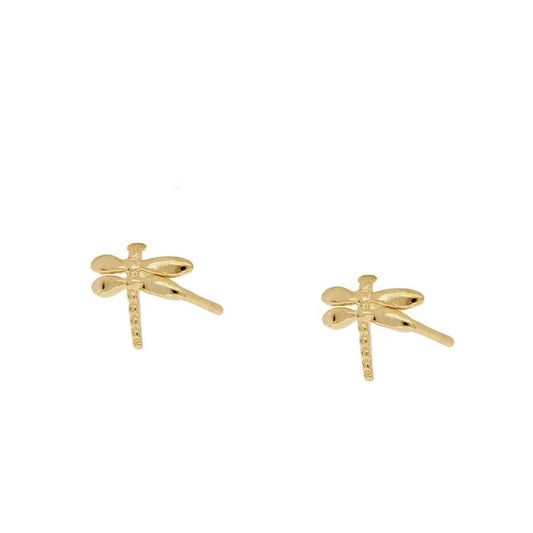 MINI DRAGONFLY GOLD EARRINGS