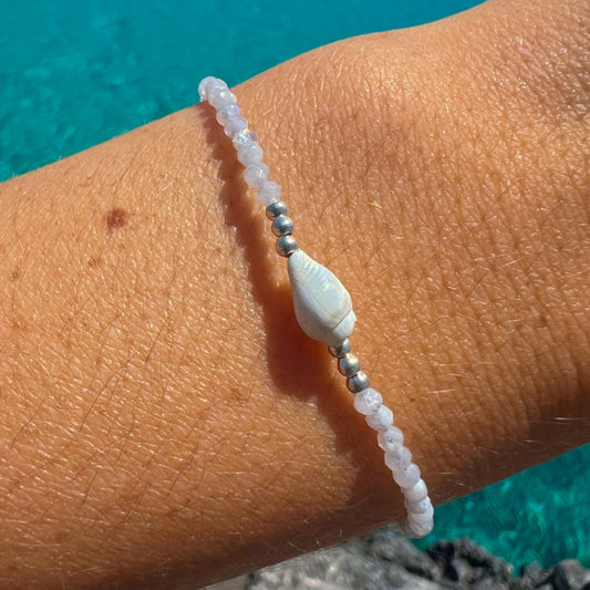 MOONSTONE SHELL BRACELET