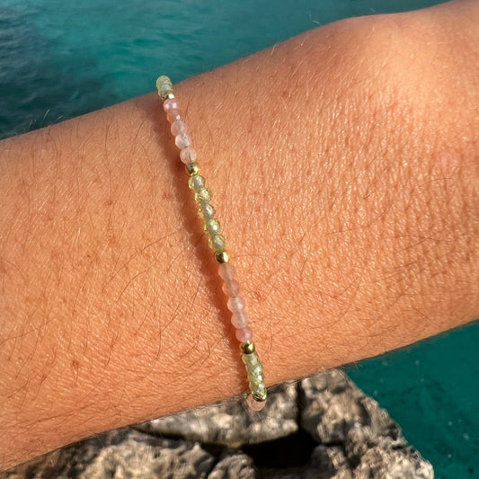 PULSERA ESCACS PERIDOTO ORO