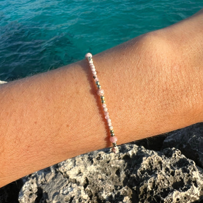 PULSERA LASI RODOCROSITA ORO