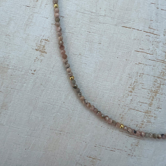 COLLAR RODOCROSITA ORO