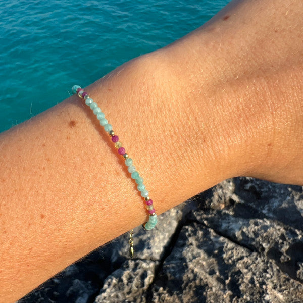 BRACELET SOUL AMÉTHYSTE RUBIS PÉRIDOT